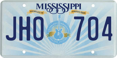 MS license plate JHO704