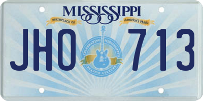 MS license plate JHO713