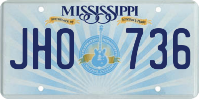 MS license plate JHO736