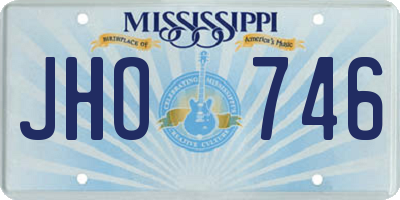 MS license plate JHO746