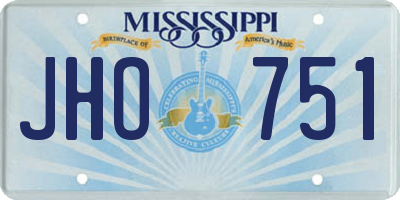 MS license plate JHO751