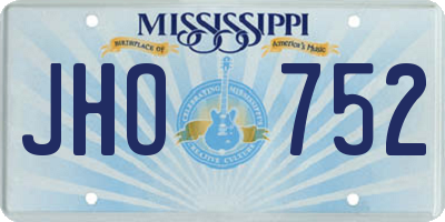 MS license plate JHO752
