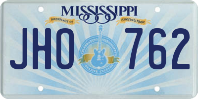 MS license plate JHO762
