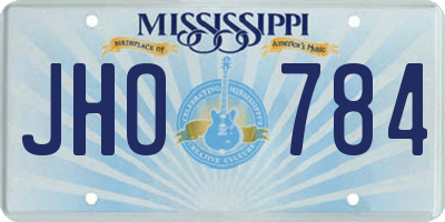 MS license plate JHO784