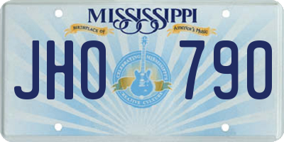 MS license plate JHO790