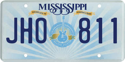 MS license plate JHO811