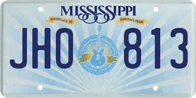 MS license plate JHO813