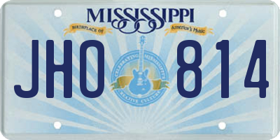 MS license plate JHO814