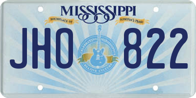 MS license plate JHO822