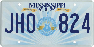 MS license plate JHO824