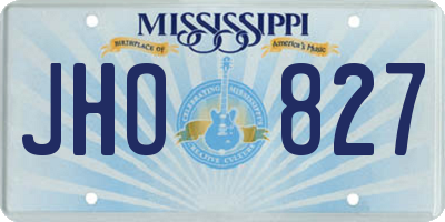 MS license plate JHO827