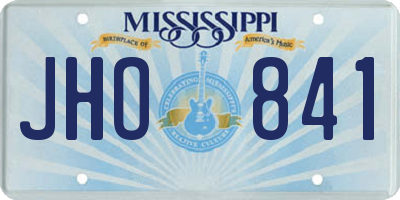 MS license plate JHO841