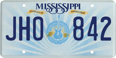 MS license plate JHO842