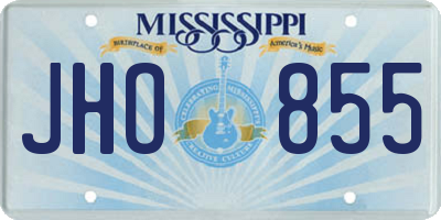 MS license plate JHO855