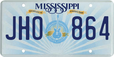 MS license plate JHO864