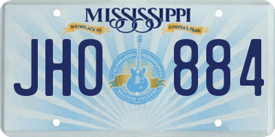 MS license plate JHO884