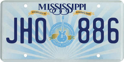 MS license plate JHO886