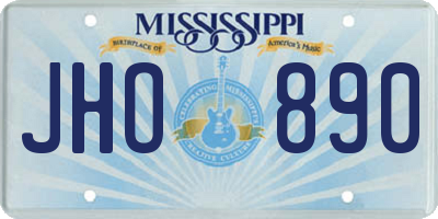 MS license plate JHO890