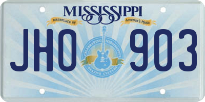 MS license plate JHO903