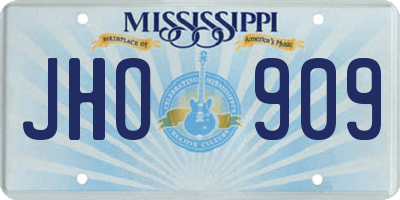 MS license plate JHO909