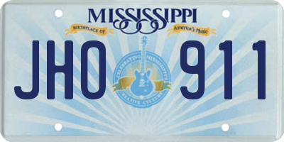 MS license plate JHO911
