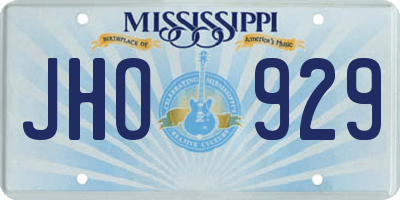 MS license plate JHO929