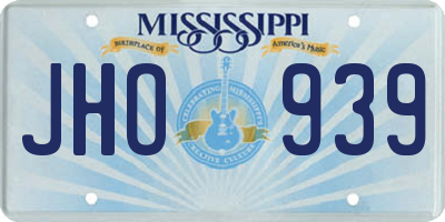 MS license plate JHO939
