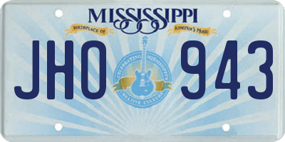 MS license plate JHO943