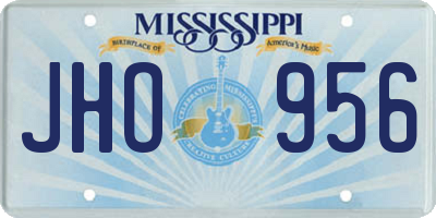 MS license plate JHO956