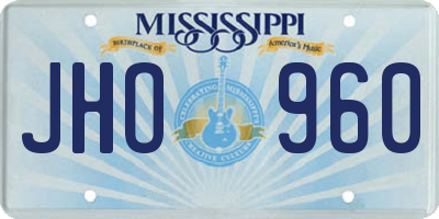 MS license plate JHO960