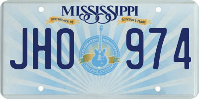 MS license plate JHO974