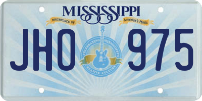 MS license plate JHO975