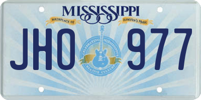 MS license plate JHO977