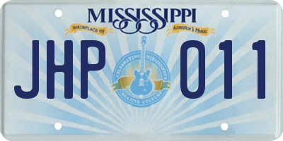 MS license plate JHP011