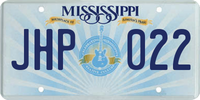 MS license plate JHP022
