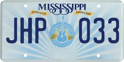 MS license plate JHP033