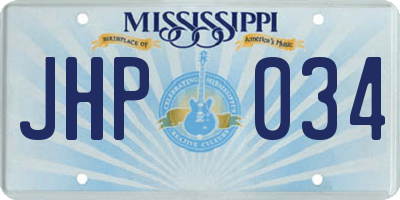 MS license plate JHP034