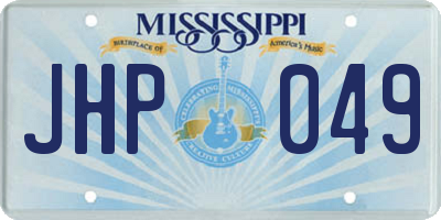 MS license plate JHP049