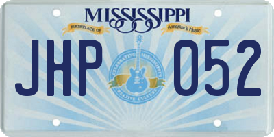 MS license plate JHP052