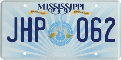 MS license plate JHP062