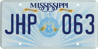 MS license plate JHP063