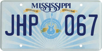 MS license plate JHP067