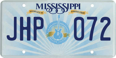 MS license plate JHP072