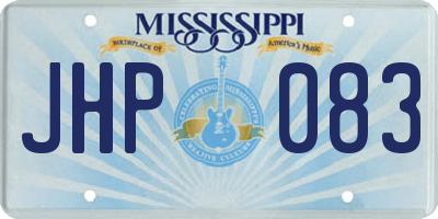 MS license plate JHP083