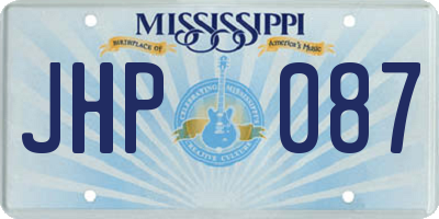 MS license plate JHP087