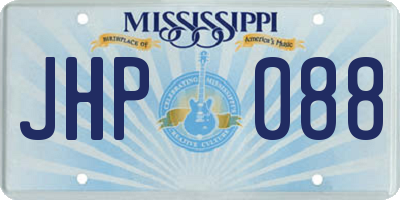 MS license plate JHP088
