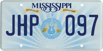 MS license plate JHP097
