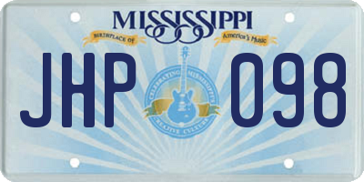 MS license plate JHP098