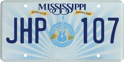 MS license plate JHP107