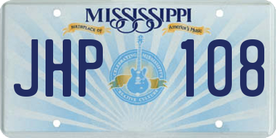 MS license plate JHP108